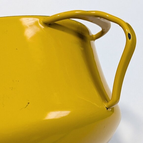 Vintage Dansk Design IHQ France Kobenstyle Yellow Enamel 2 Qt Stock Pot w/Lid - Picture 11 of 16